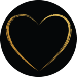 gold heart circle